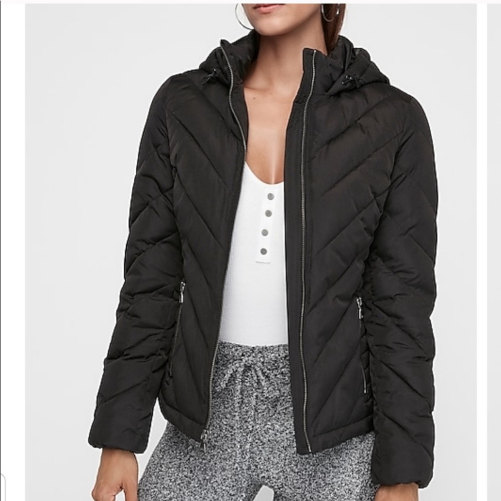 Express Hooded Ski Puffer Jacket